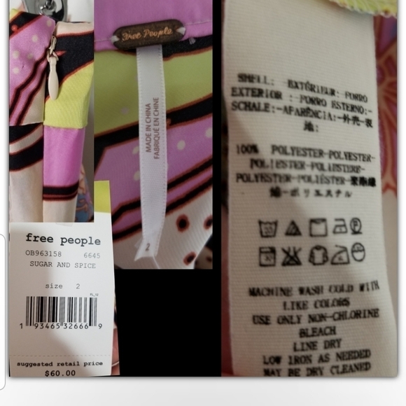 NWT FREE PEOPLE MINI SKIRT SIZE 2 - Picture 3 of 3